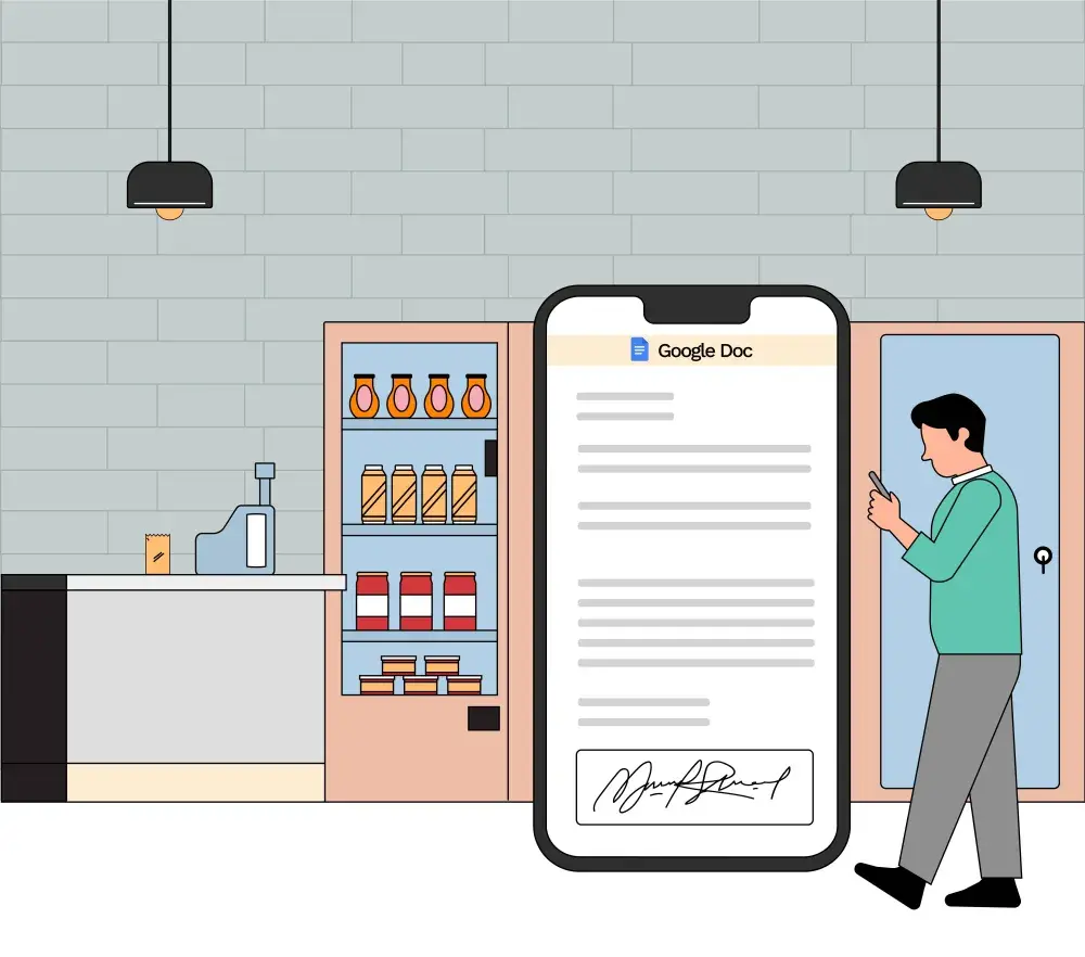 Adding your signature on Google Docs is free, and you can sign as many documents as you want from your Apple or Android device.