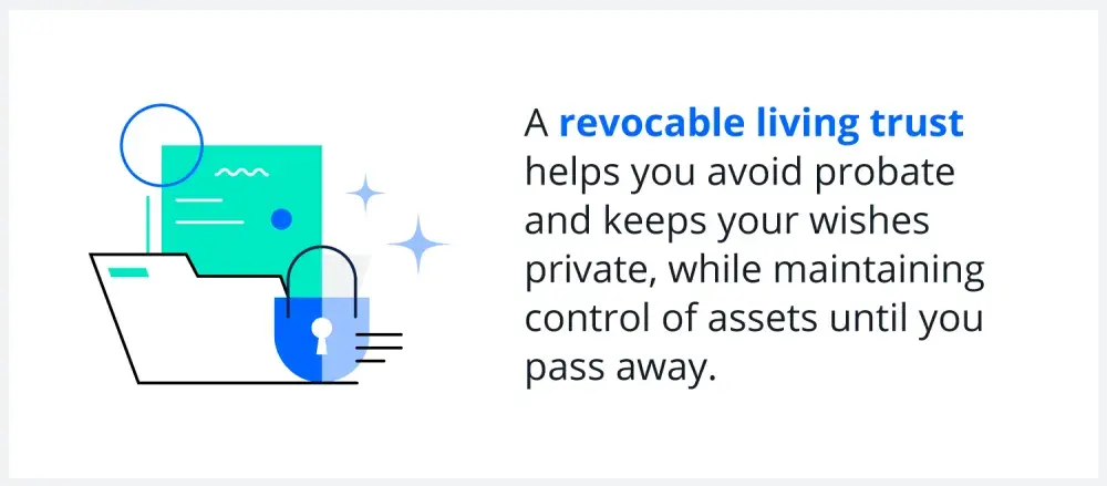 revocable living trust infographic