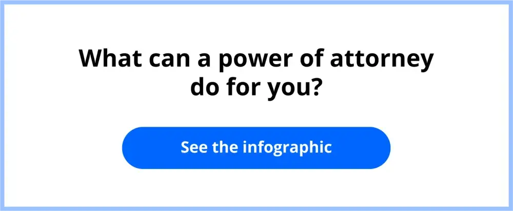 Infographic answering, "What is a power of attorney?"