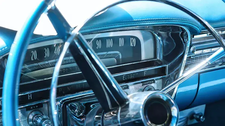 Dashboard in classic car