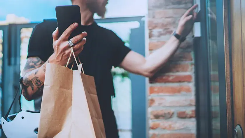 Man delivering food